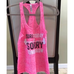 Cute pink fitness tank
